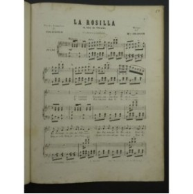 YRADIER Sebastian La Rosilla Chant Piano ca1860
