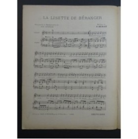 BÉRAT Frédéric La Lisette de Béranger Chant Piano