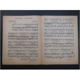 LOPEZ Francis Refrain Sauvage Chant Piano 1945