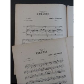 DE BOISDEFFRE René Romance Violon Piano ca1894