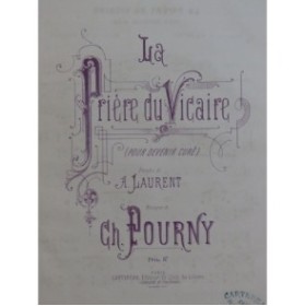 POURNY Charles La Prière du Vicaire Chant Piano ca1850