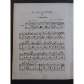 BURGMÜLLER Frédéric La Croix de Marie Piano ca1855
