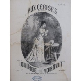 NIVELET Victor Aux Cerises Chant Piano XIXe siècle