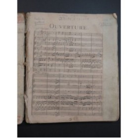 SACCHINI Antonio Oedipe à Colone Opéra Chant Orchestre XVIIIe