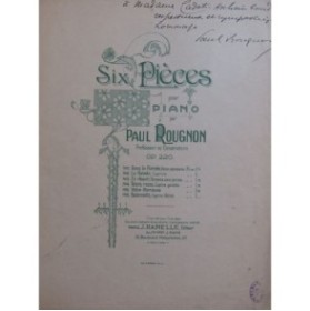 ROUGNON Paul La Naïade Caprice Dédicace Piano ca1905