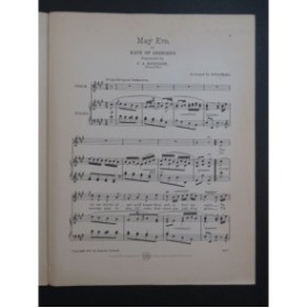 KREUSSER P. A. May Eve or Kate of Aberdeen Chant Piano 1910