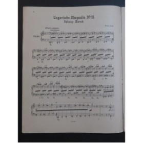 LISZT Franz Ungarische Rhapsodie No 15 Rakoczy Marsch Piano