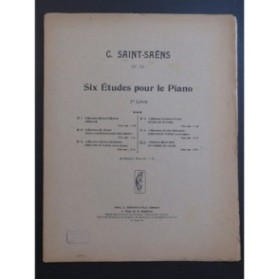 SAINT-SAËNS Camille Etude No 6 En Forme de Valse Piano ca1900