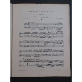 SAINT-SAËNS Camille Etude No 6 En Forme de Valse Piano ca1900