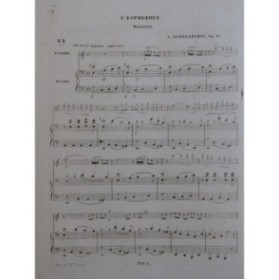 ROBBERECHTS André L'Espagnole Mélodie Pastorale Piano Violon XIXe