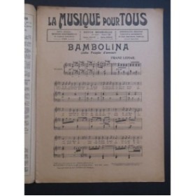 LEHAR Franz La Danse des Libellules Piano Chant ca1925