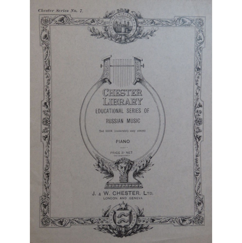 Educational Series of Russian Music Book No 2 Piano 1917
