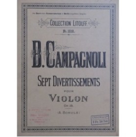 CAMPAGNOLI Bartolomeo Sept Divertissements op 18 Violon