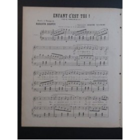 COUPEY Augusta Enfant, C'est Toi ! Chant Piano XIXe siècle