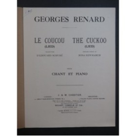 RENARD Georges Le Coucou Chant Piano 1919