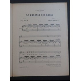 FRANCK César Le Mariage des Roses Chant Piano