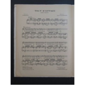 VAISSADE Jean Tout S'Efface Chant Piano 1938
