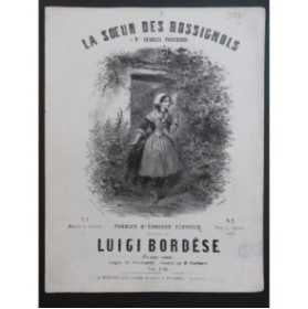 BORDÈSE Luigi La sœur des rossignols Chant Piano ca1850
