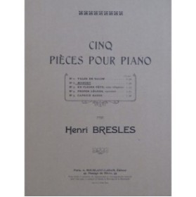 BRESLES Henri Menuet Piano