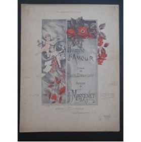 MASSENET Jules Hymne d'Amour Chant Piano 1895