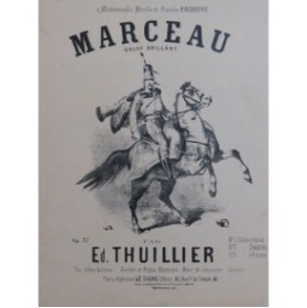 THUILLIER Edmond Marceau Piano 4 mains ca1880