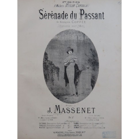 MASSENET Jules Sérénade du Passant Chant Piano XIXe siècle