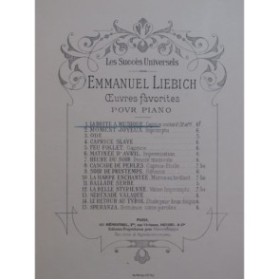LIEBICH Emmanuel La Boite à Musique Piano 1926