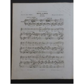 DELIOUX Charles Deux à Deux Piano Chant ca1850