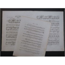 DELIOUX Charles Deux à Deux Piano Chant ca1850
