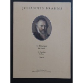 BRAHMS Johannes 51 Exercices Übungen Piano