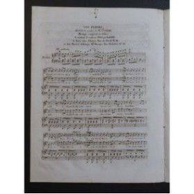 LAFONT Charles Philippe Les Fleurs Dédicace Chant Piano ca1820