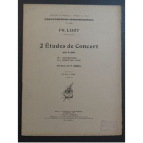 LISZT Franz Deux Études de Concert Piano 1918