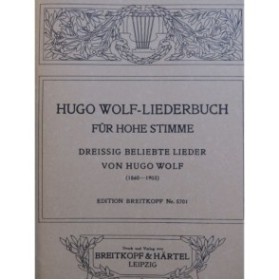 WOLF Hugo Liederbuch Chant Piano