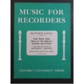 LOCKE Matthew Four Pieces from Music for His Majesty Flûtes à bec 1960