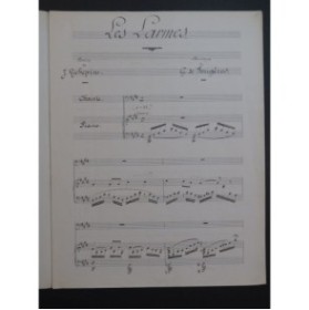 DE FOUGÈRES G. Les Larmes Manuscrit Chant Piano