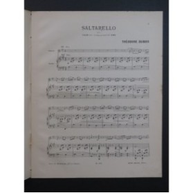 DUBOIS Théodore Saltarello Piano Violon 1899
