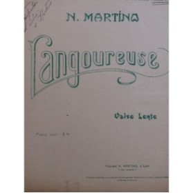 MARTINO N. Langoureuse Valse Lente Dédicace Piano