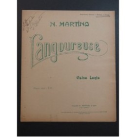 MARTINO N. Langoureuse Valse Lente Dédicace Piano