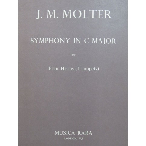 MOLTER Johann Melchior Symphony in C Major pour 4 Horns Trompettes 1968
