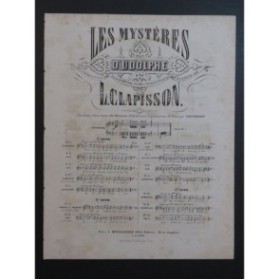 CLAPISSON Louis Les Mystères d'Udolphe No 8 Chant Piano 1853