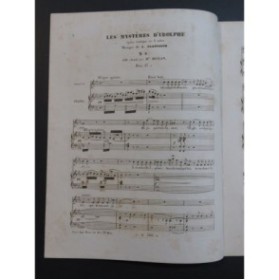 CLAPISSON Louis Les Mystères d'Udolphe No 8 Chant Piano 1853