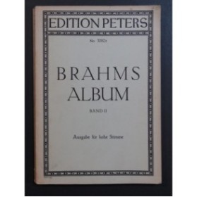 BRAHMS Johannes Album Band 2 Chant Piano