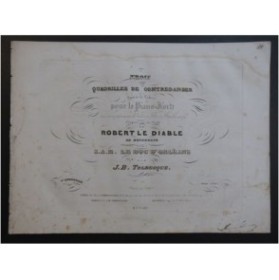 TOLBECQUE J. B. Robert Le Diable Quadrille No 2 Piano ca1830