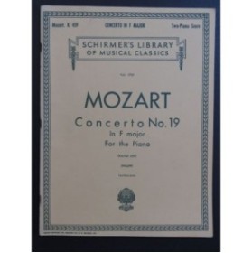 MOZART W. A. Concerto in F Major 2 Pianos 4 mains