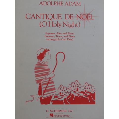 ADAM Adolphe Cantique de Noël O Holy Night Chant Piano