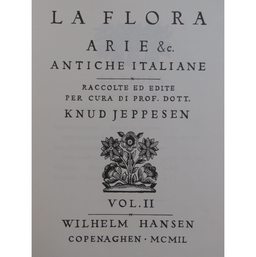 La Flora Vol 2 Aria & Antiche Italiane Chant Piano
