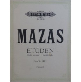 MAZAS F. Etudes Spéciales op 36 Heft I Violon