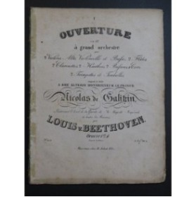 BEETHOVEN Die Weihe des Hauses Ouverture op 124 Orchestre 1825