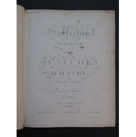 HAYDN Joseph Collection Complète des Quatuors Violoncelle ca1805