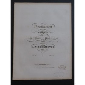NIEDERMEYER Louis Divertissement Espagnol Piano ca1840